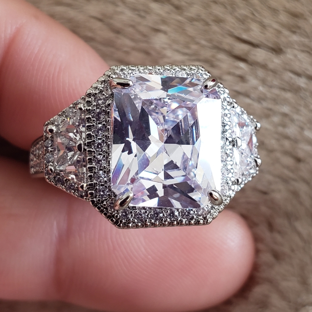 925 silver 5As zirconia stone ring - Picture 1 of 7